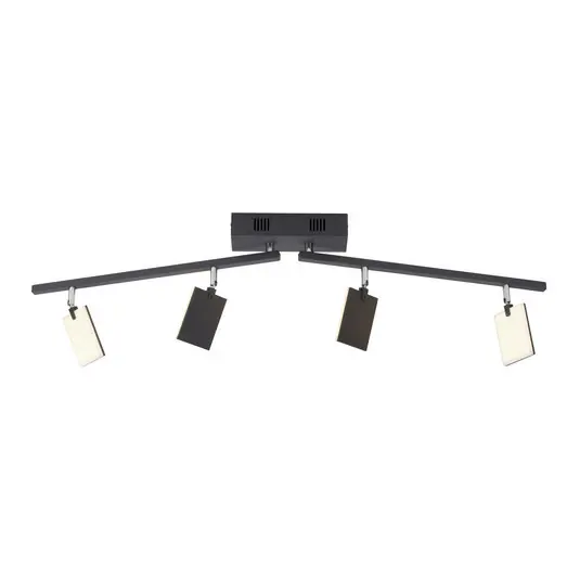 Expressversand Mira Deckenlampe, black pearl, 4-flg., Remote, CCT - PURE