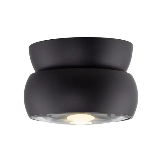 Bestpreis Move LED-Deckenspot, schwarz, Ø 12 cm, Metall/Glas - PURE