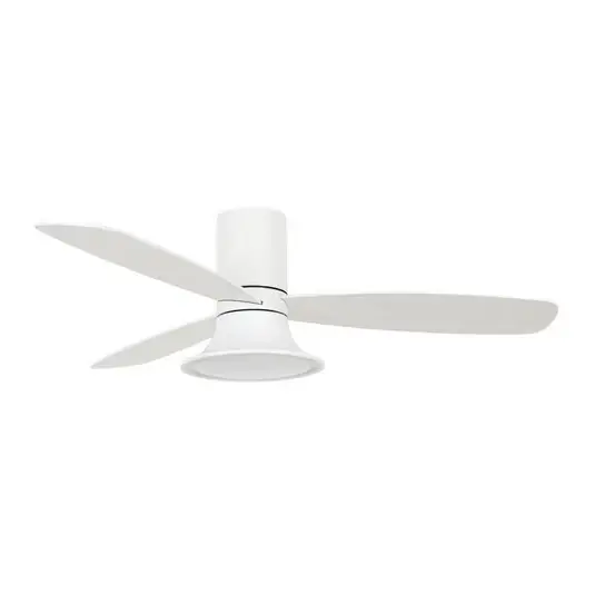 Sofort Bestellen Flusso Deckenventilator mit Licht weiß Ø132cm leise - Beacon