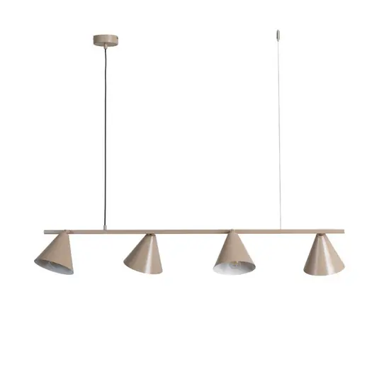 Günstig Form 4 Hängelampe beige Metall 4-flg. Kegel - ALDEX