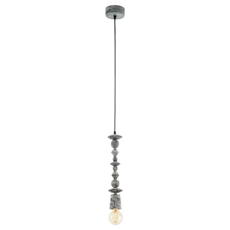 Geprüft Holz Pendelleuchte Schwarz, Abel