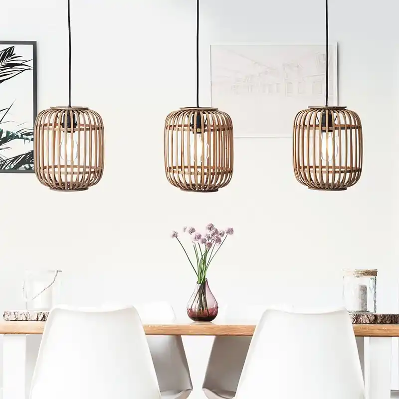 Neu Holz Pendelleuchte Braun, Brain