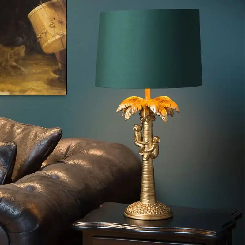 Markenware Goldene Tischleuchte Retro, Extravaganza Coconut, mit Schalter