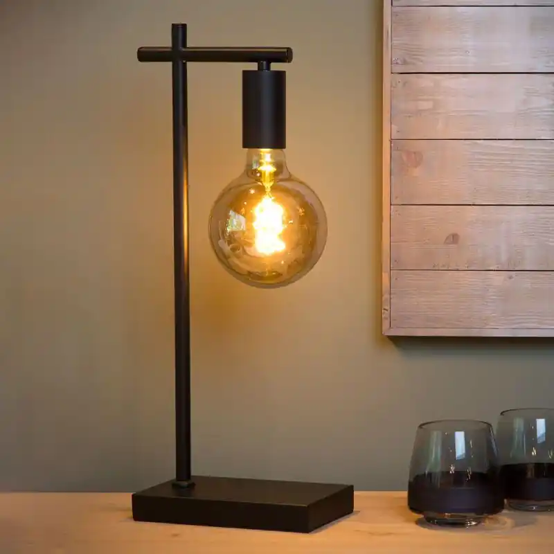 Super-Preis Schwarze Tischleuchte Modern, Leanne, mit Schalter