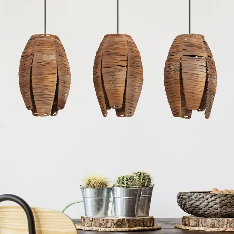Versand Am Gleichen Tag Holz Pendelleuchte Braun, Joyca