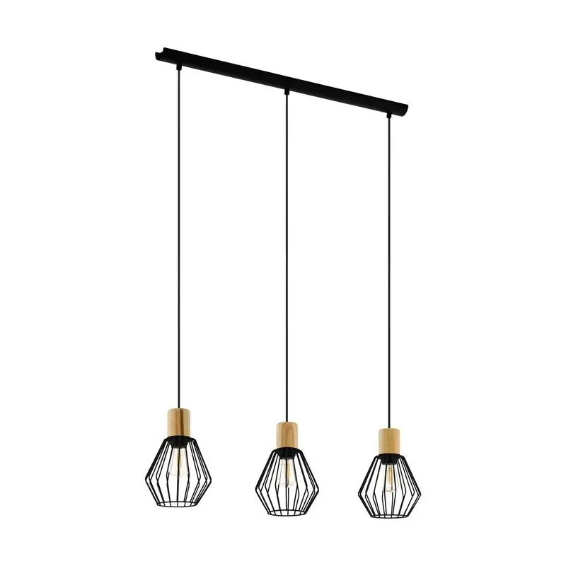 Markenprodukt Schwarze industrielle Pendelleuchte Stahl, Josefien