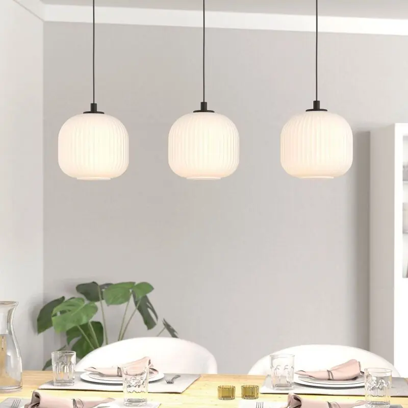 Jetzt Bestellen Weiße retro Pendelleuchte Glas, Elvera