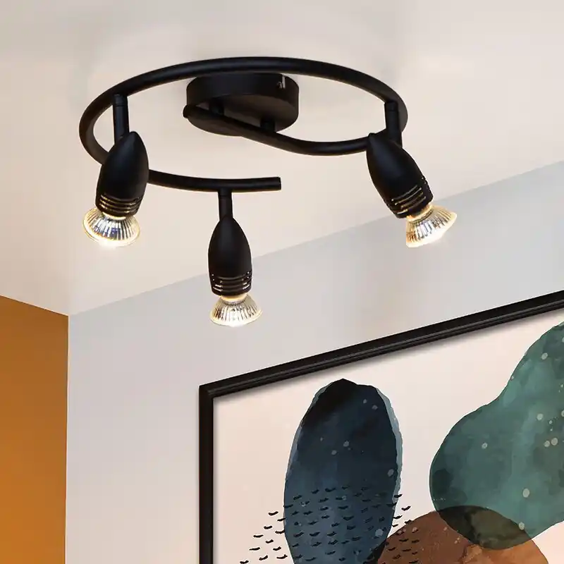 Schwarze Deckenstrahler Modern, Caro Markenprodukt