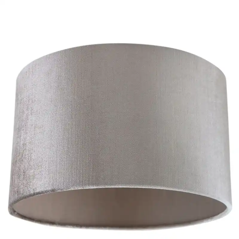 Expressversand 30 cm Samt Lampenschirm Grau, Rody