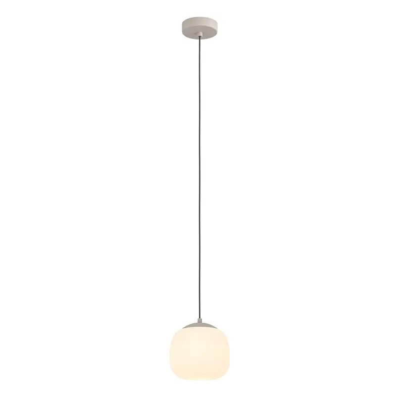 Taupe Pendelleuchte Glas, Claudia Geprüft