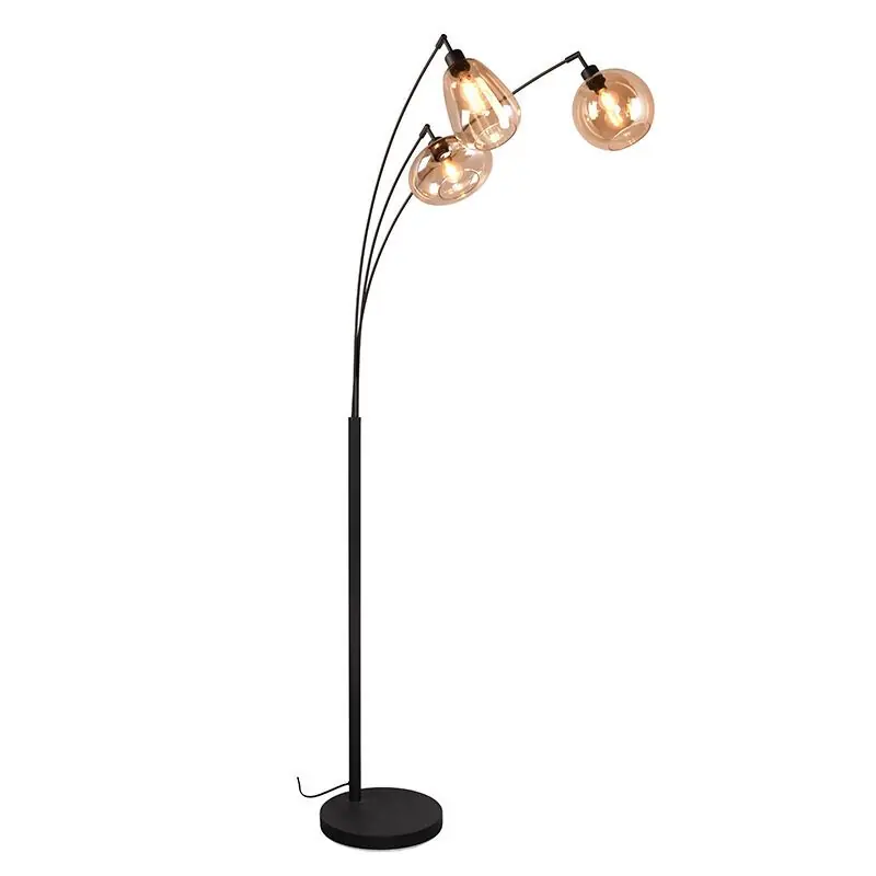 Bernstein Stehlampe Design, Sybren, mit Schalter Neu