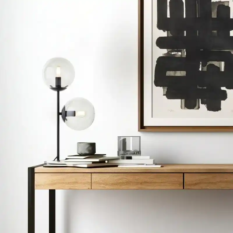 Neu Design Tischleuchte Transparent, Rhys, mit Schalter
