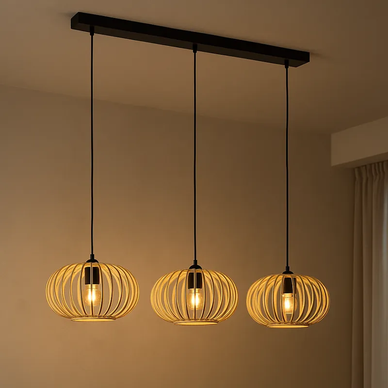 Bambus Pendelleuchte Braun, Lieve Sonderangebot