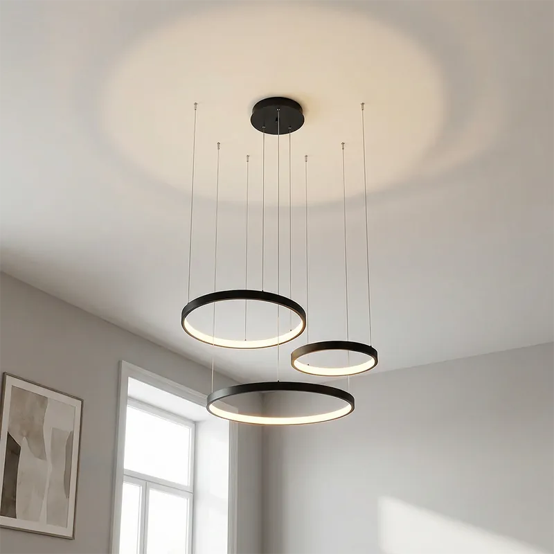 Schnäppchen Design Pendelleuchte Schwarz, Giorgio, 60W, 2700K LED
