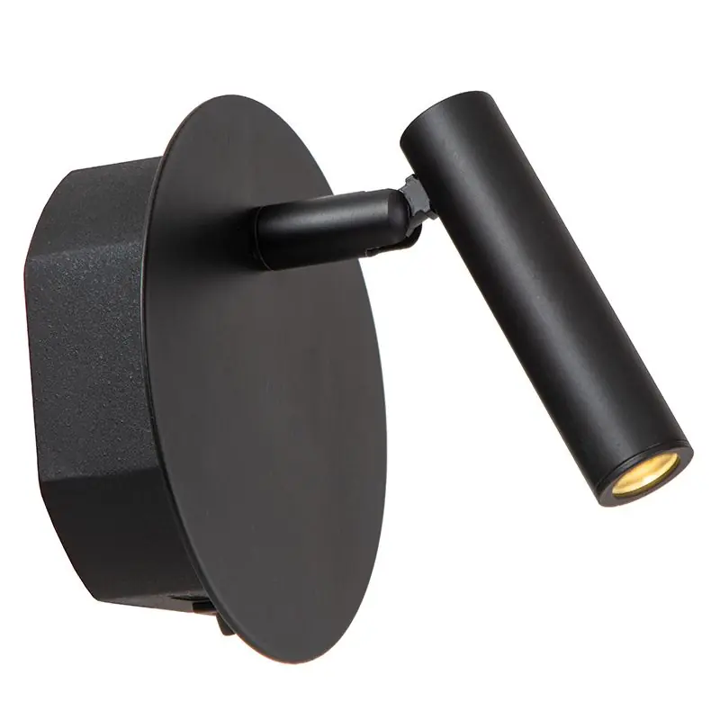 Schnäppchen Schwarze Bettlampe Modern, Jolijn, 2W, 3000K LED, mit Schalter