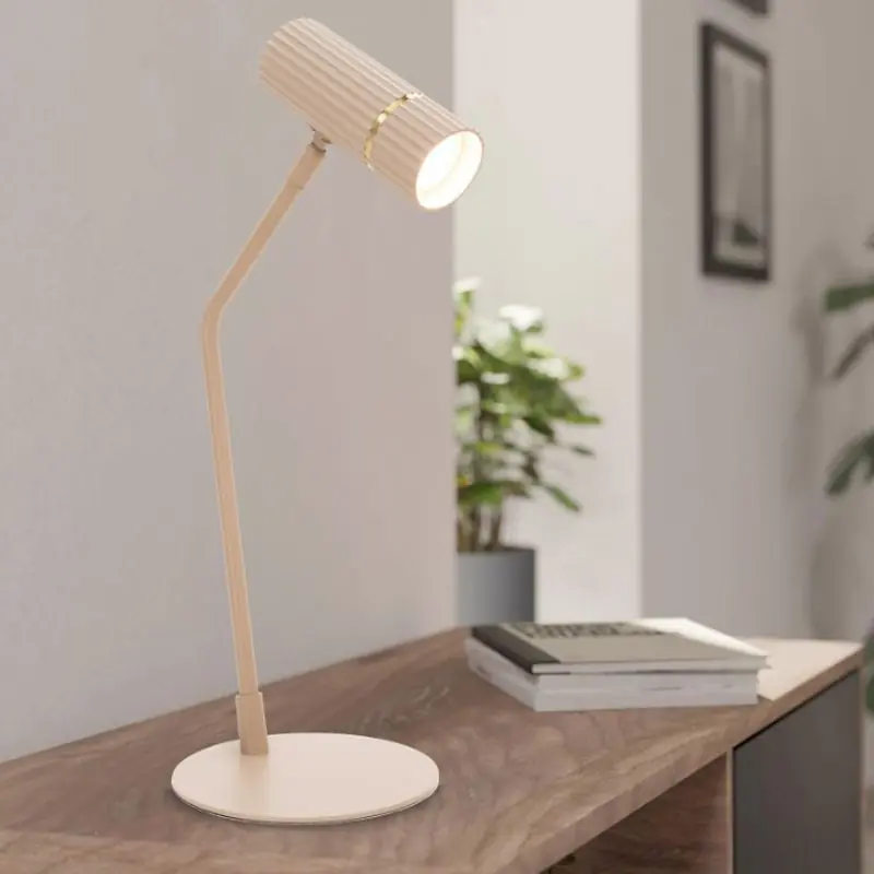 Beige moderne Schreibtischlampe Stahl, Vahid, mit Schalter Neue Kollektion