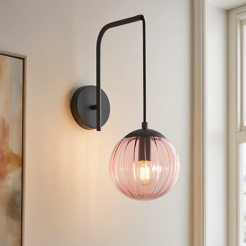Knallerangebot Retro Wandleuchte Rosa, Rifka, mit Schalter