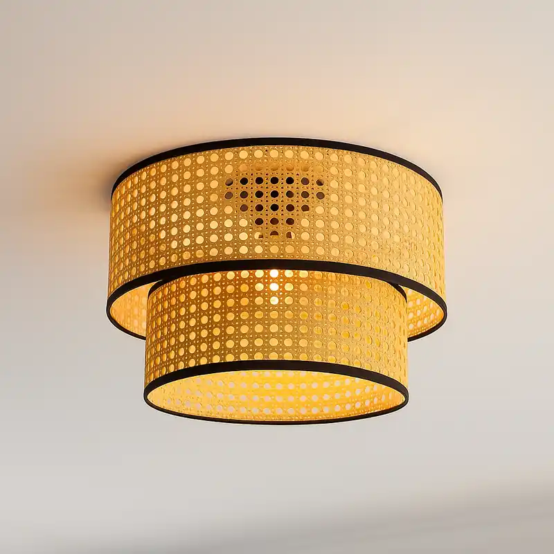 Rattan Deckenleuchte Braun, Kirsten Ausverkauf