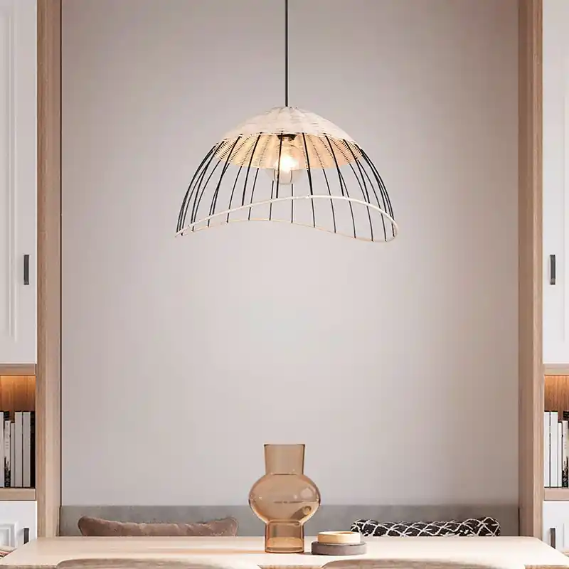 Sofort Bestellen Rattan Pendelleuchte Braun, Rauf