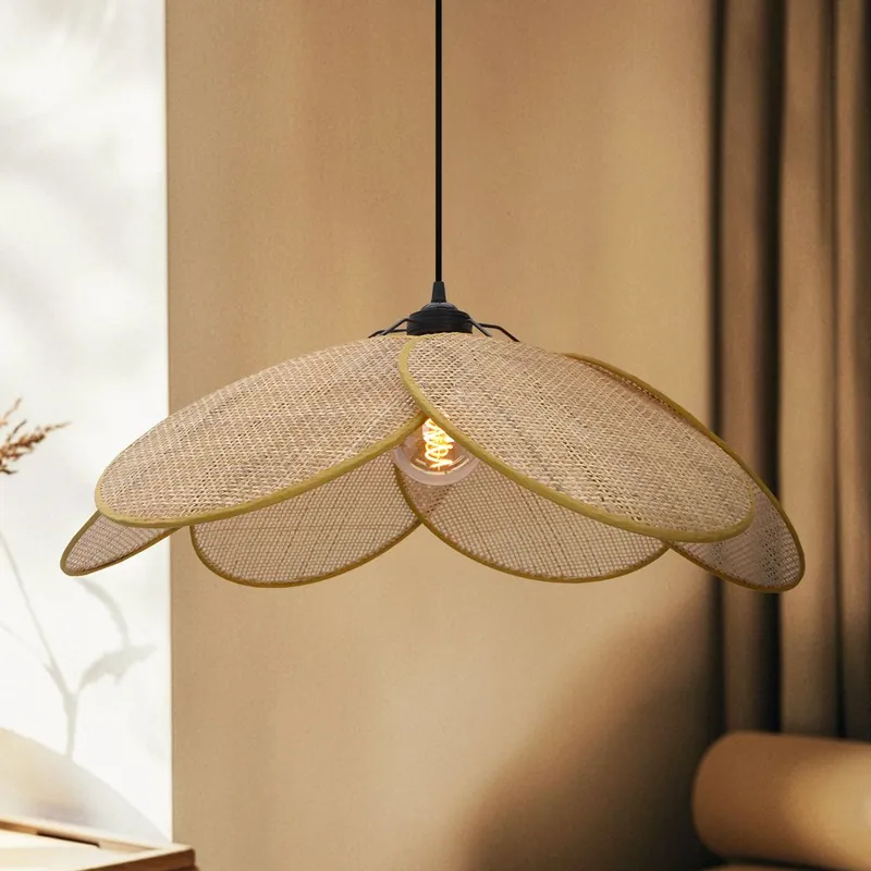 Rattan Pendelleuchte Braun, Rowen Kracherpreis