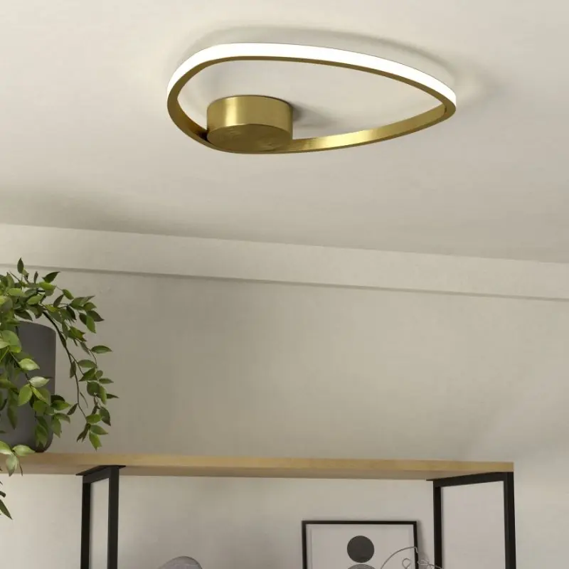 Mega-Angebot Goldene design Deckenleuchte Aluminium, Minouche, 9,7W, White Switch LED