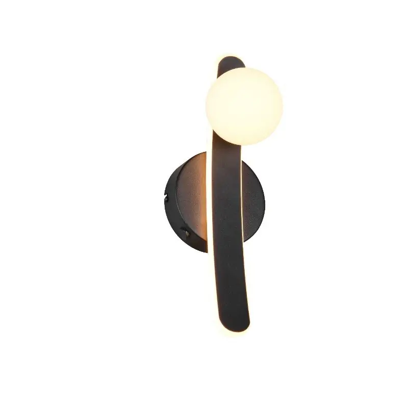 Schwarze Wandleuchte Modern, Leonoor Highlight