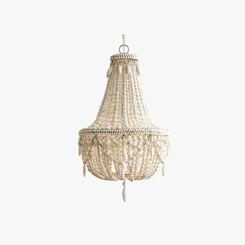 Silva Retro Luxury Atmosphere Pendelleuchte aus Metall/Holz, Altweiß Knallerangebot