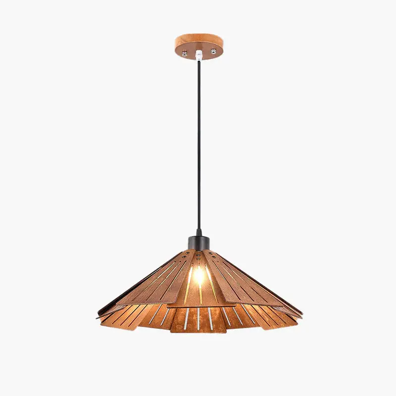 Online Kaufen Arisha Design LED Pendelleuchte Gelb/Braun Ess/Schlaf/Wohnzimmer Innenbereich Holz&Metall Warmweiß Klein(35cm)