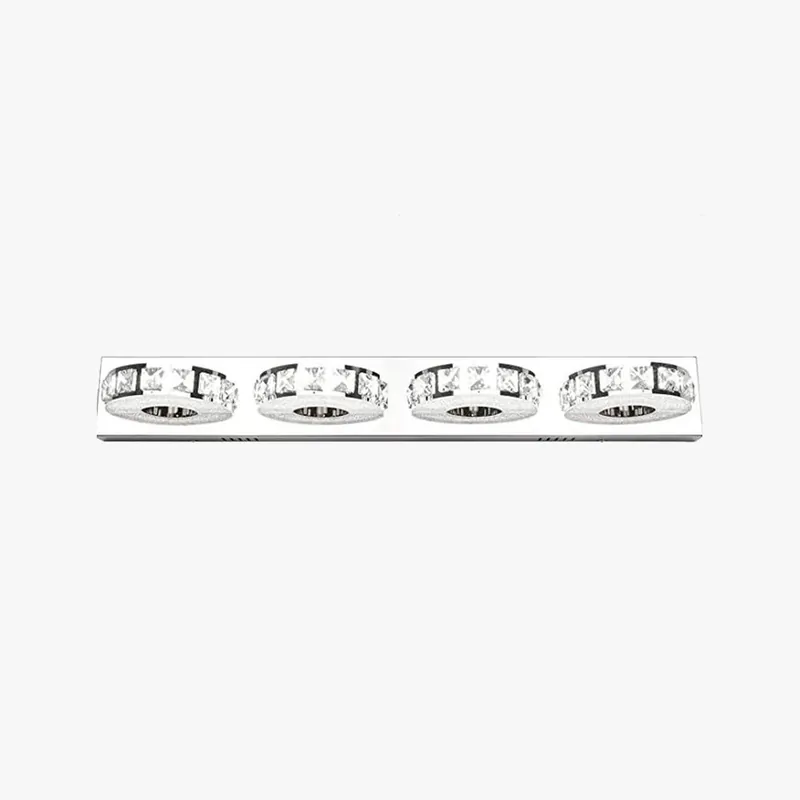 Kristy Mordern Zylindrische LED Wandleuchte Silber Bade/Schlafzimmer Metall Kristall 3/4 Leuchten Beliebt