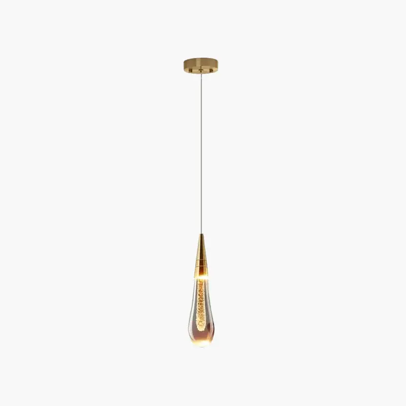 Top-Preis Kristy Kreative Pendelleuchte Glastropfen Gold Schlafzimmer/Esszimmer Glas