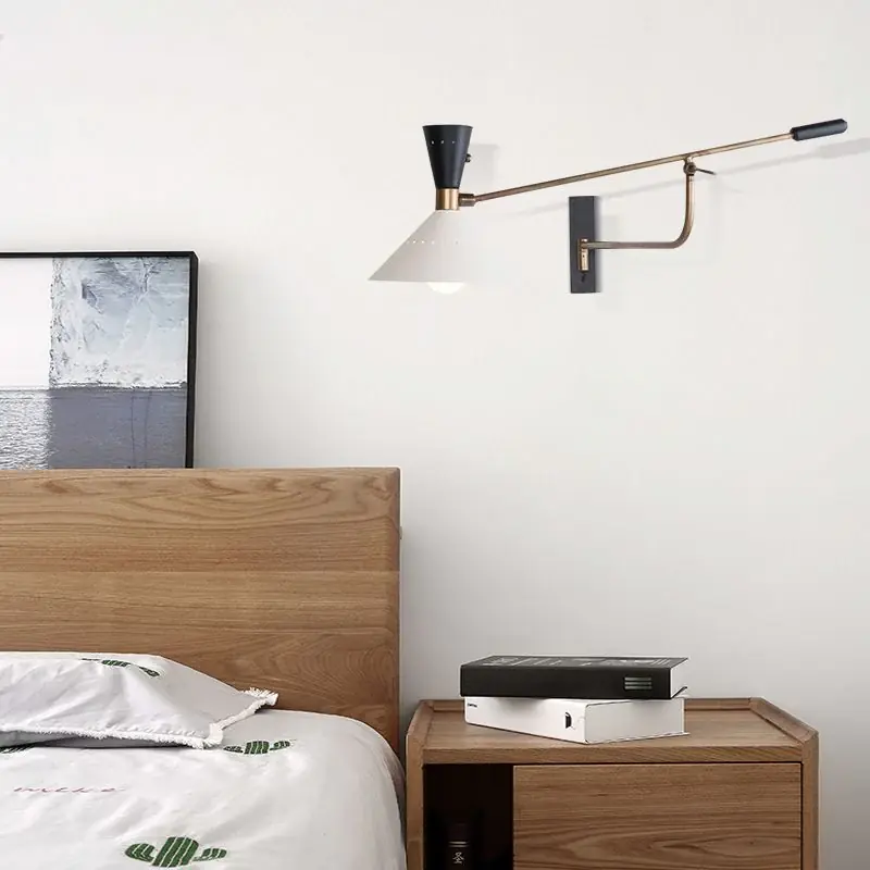 Arisha Nordic Wandleuchte Verstellbar, Weiß, Schlafzimmer, Metall Preiswert