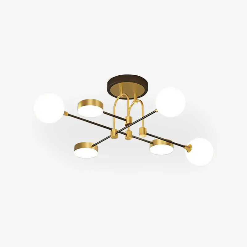 Bestseller Valentina Modern LED Deckenleuchte Gold Schlafzimmer/Wohnzimmer Glas&Metall
