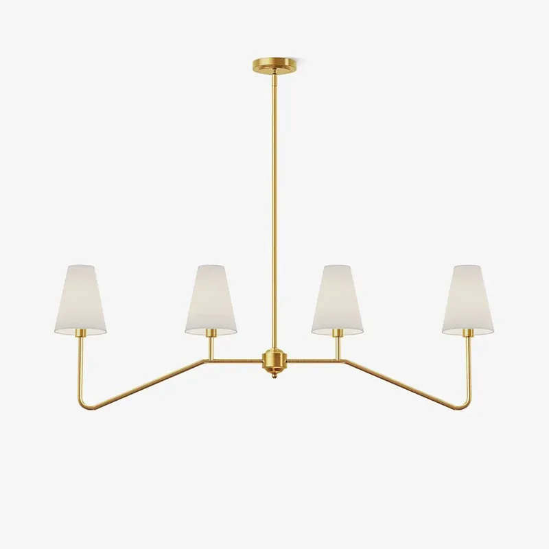 Schnäppchen Lustra Kronleuchter Messing Gekrümmt Beige Linear