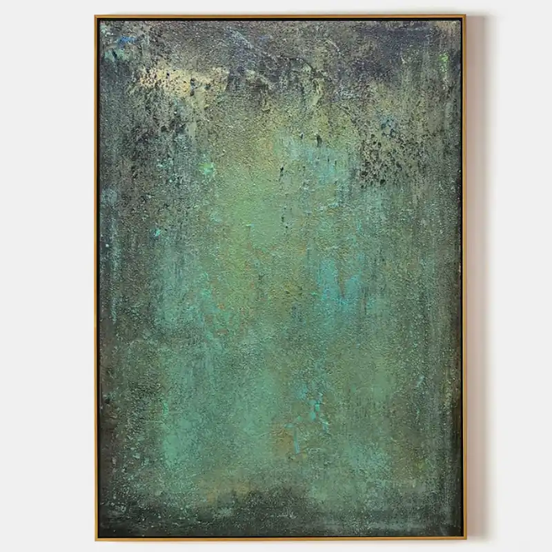 Teal Farbenfrohe Wandkunst Gemälde 61 x 51 CM Nur Für Kurze Zeit