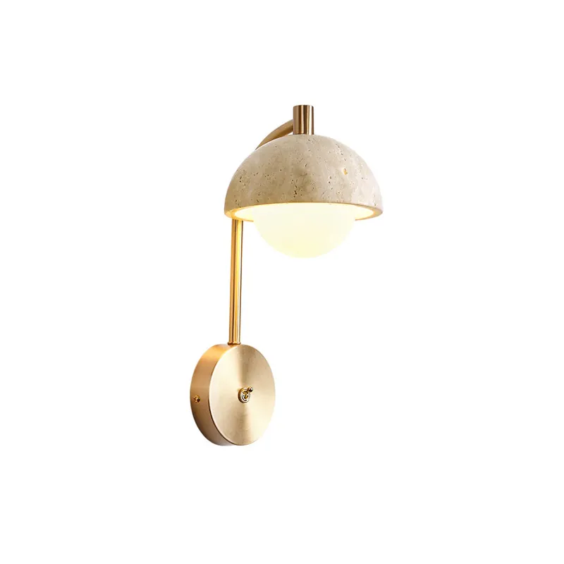 Sonderangebot Civarir Beige Travertin Wandleuchte
