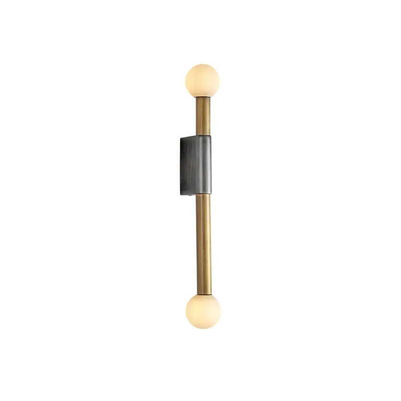 Top-Seller Vomaria Minimalistische Wandleuchte aus Messing 2 Köpfe D 6cm x W 8cm x H 45cm