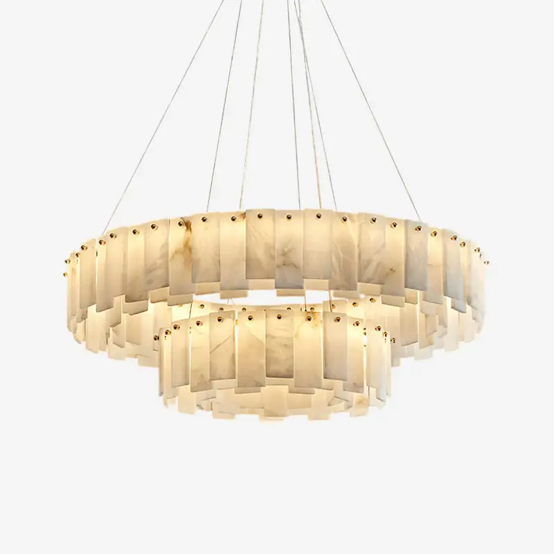Corbett Kronleuchter Alabaster Gestufte Paneele ∅ 45cm x H 14cm Bestpreis