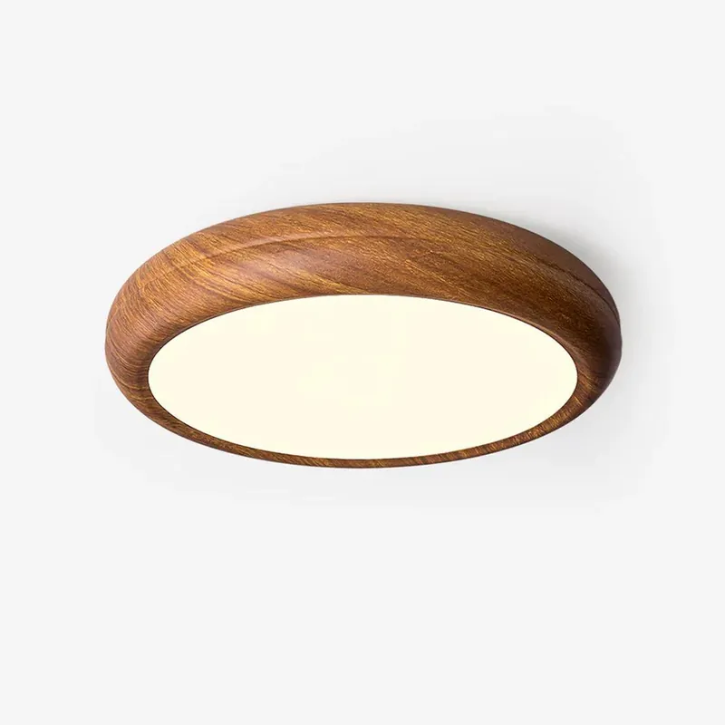 Kracherpreis Grena Runde Deckenleuchte mit Holzmaserung Modell A D30cm