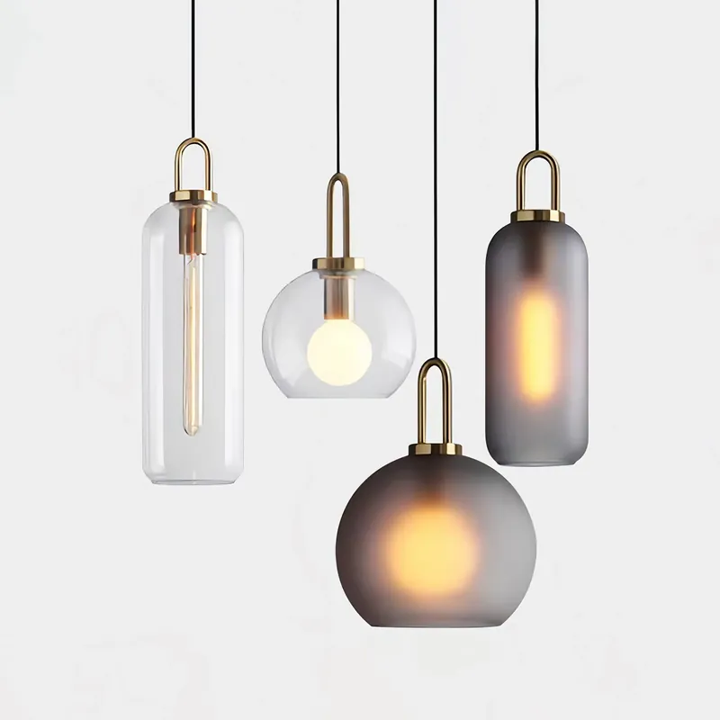 Markenware Vitra Glaspendelleuchte ∅ 13CM x H40CM