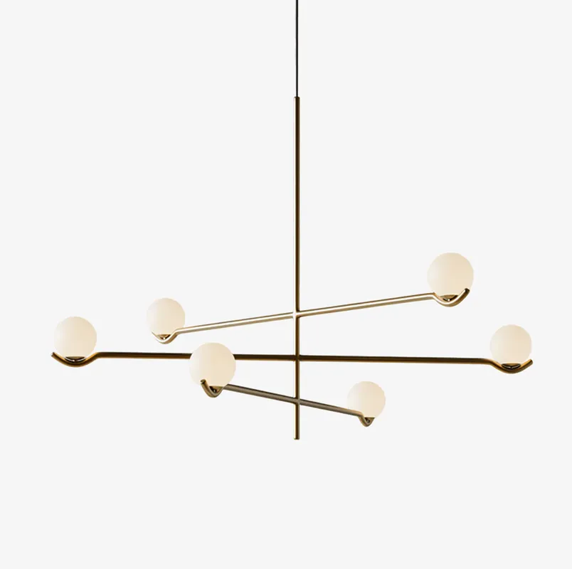 Noir Minimalistische Glas Pendelleuchte 3-Licht ∅ 10 cm x H 52 cm Echt