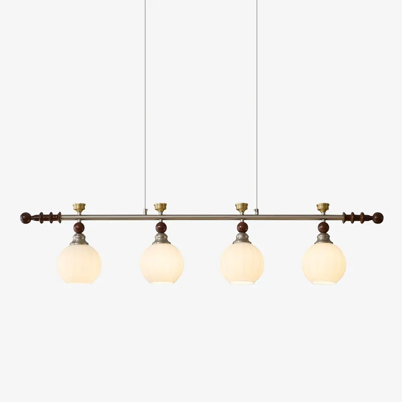 Otheia Eleganz Vintage Linear Holz Pendelleuchte L 85 cm x B 20 cm x H 23 cm Sonderaktion
