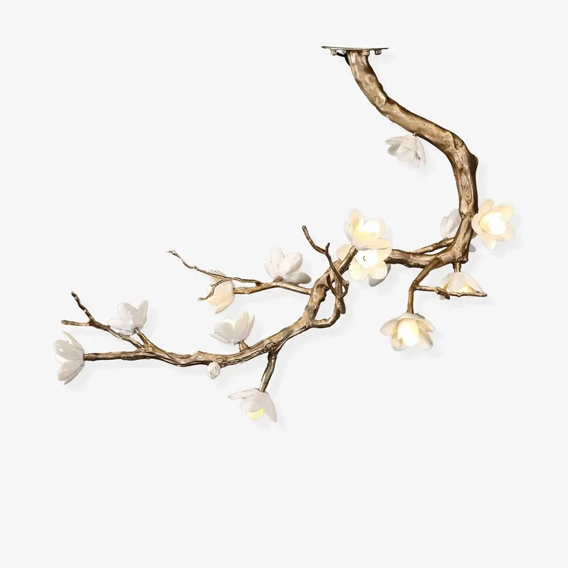 Lustra Kronleuchter Messing Blume Zweig Natur Günstig