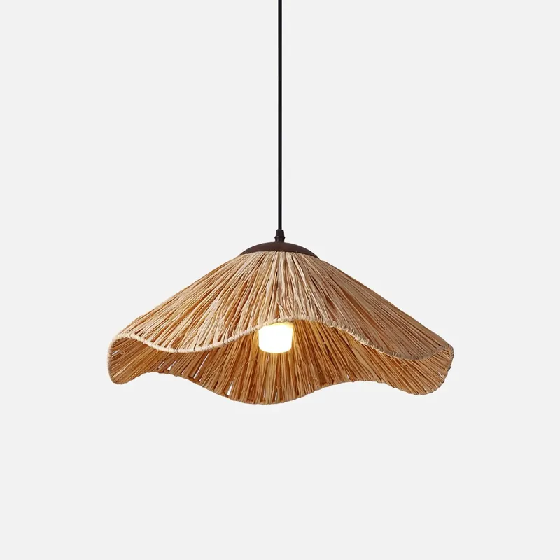Firan Stroh Boho-Pendelleuchte Sichere Zahlung