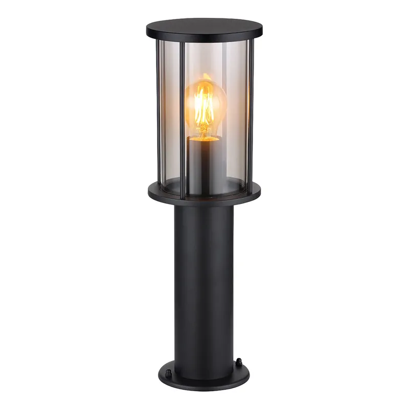Aktuell Runde moderne schwarze Außenlampe Globo Gracey