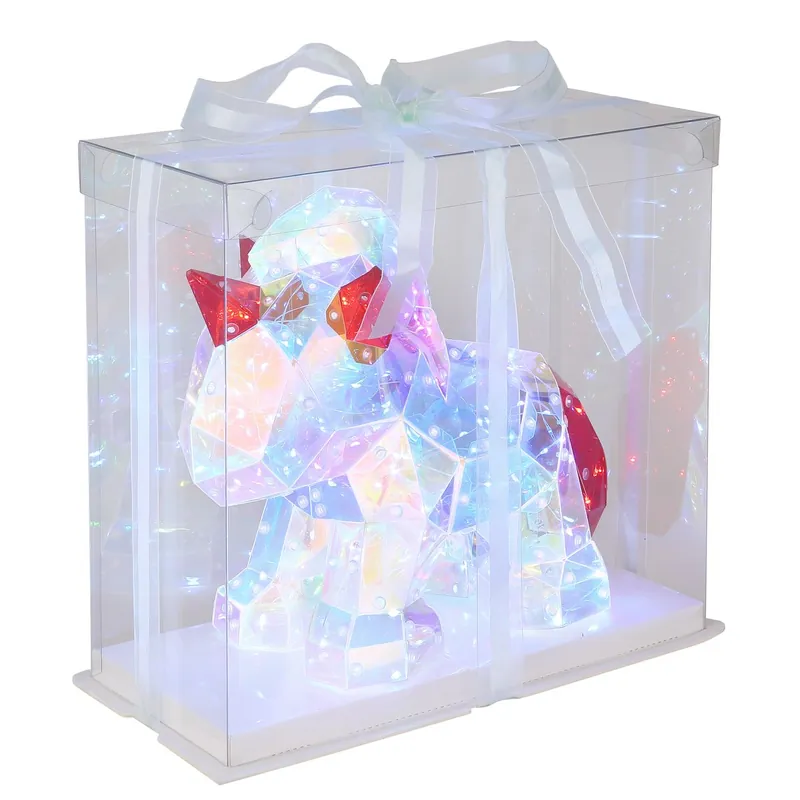Neu Im Sortiment Einhorntischlampe mit Kristalloptik Brondar