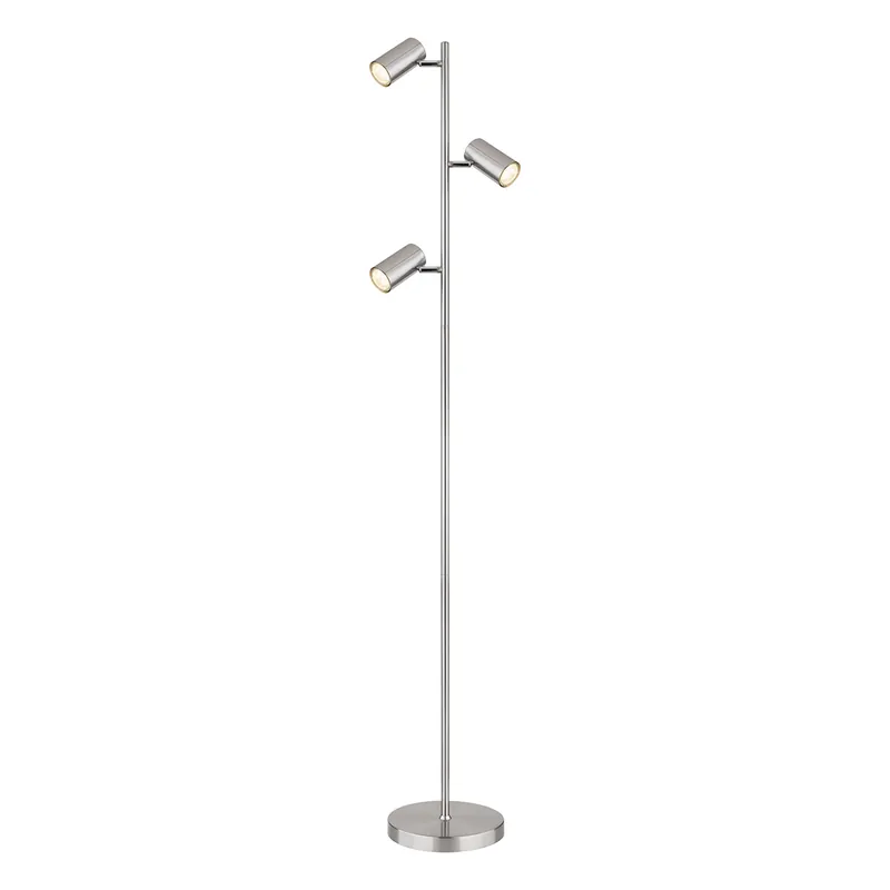 Angebot Nickelne Stehlampe 3-Spots-Stange Globo Robby