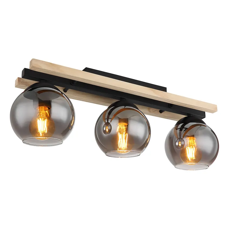 Ländliche schwarze Kugel-Deckenlampen Globo Conni Must-Have