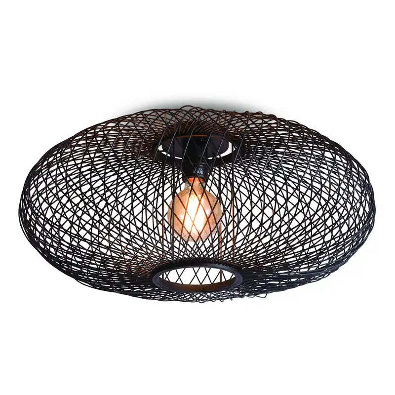 Sale Schwarze Bohemian Bambus-Deckenleuchte GOOD&MOJO Cango