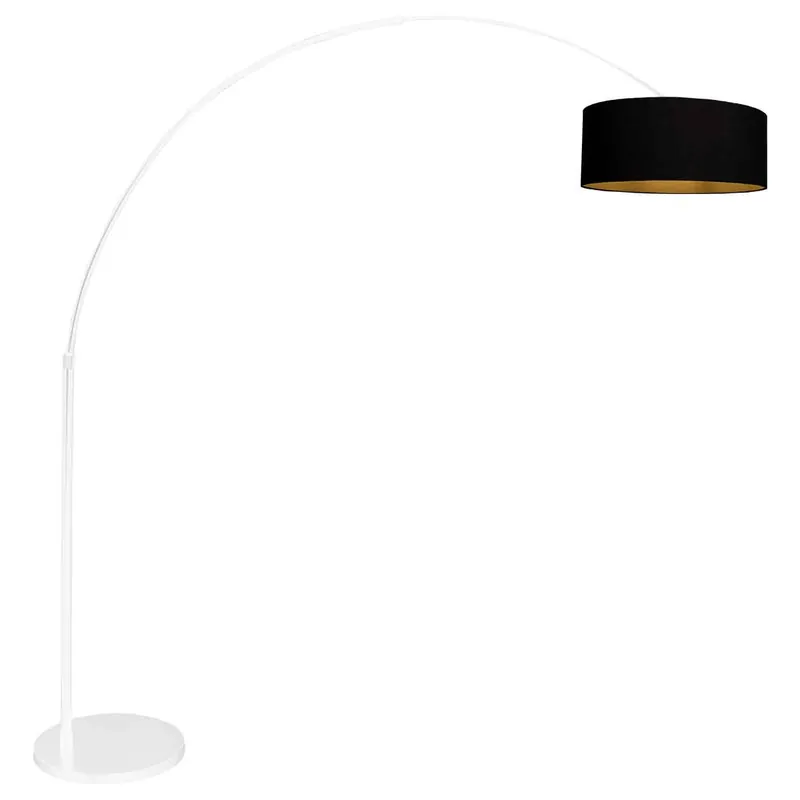 Bogenlampe mit schwarzem Leinen-Schirm Steinhauer Sparkled Light Online Kaufen