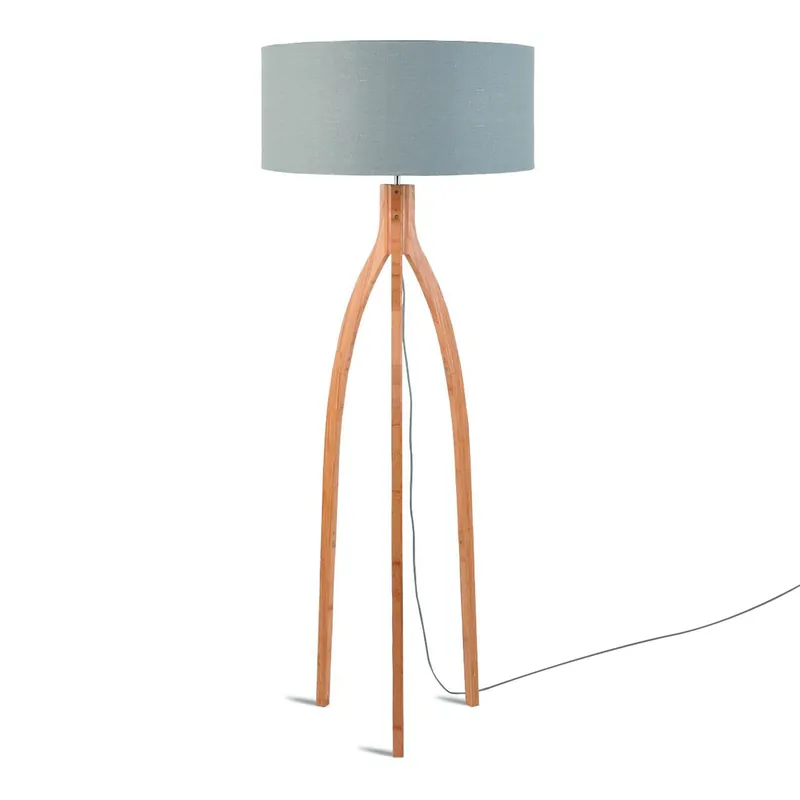 Hellgraue Stehleuchte Hocker klein GOOD&MOJO Annapurna Highlight